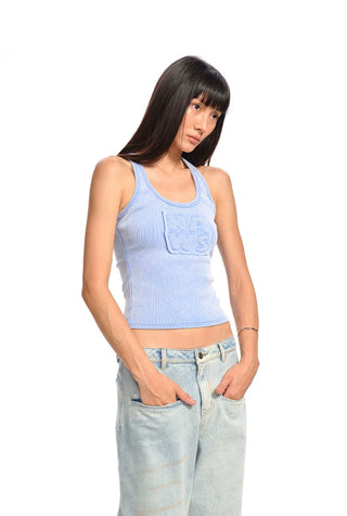 [NOTAWEAR] Patch Embroidery Cami Top