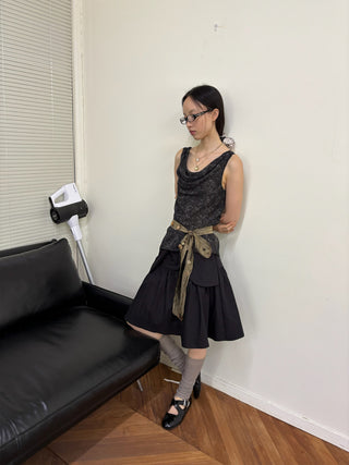 [NeverSeez] A-line Utility Skirt