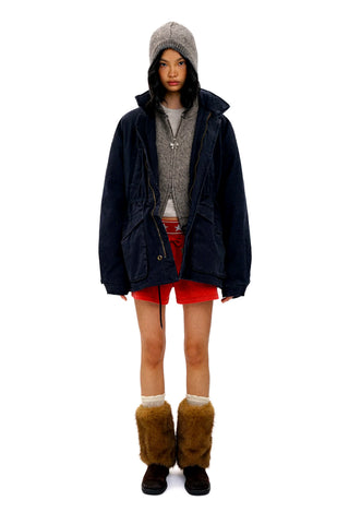 [Moromoro2] Bow Zip Hooded Cardigan