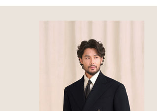 [CULTUM] Double-breasted Peak Lapel Suit Set