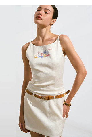 [NOTAWEAR] Faux Two-piece Beaded Sling  Dress