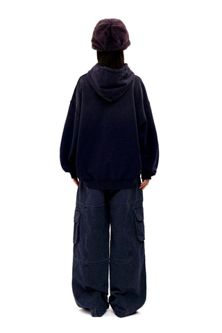 [Moromoro2] Embroidered Rabbit Hooded  Sweatshirt