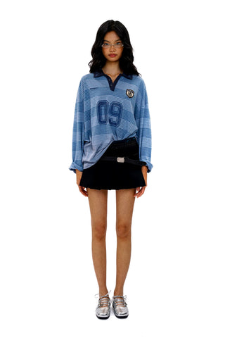 [Moromoro2] Striped Gradient Polo T-shirt