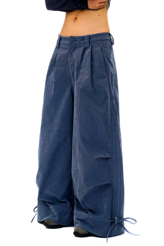 [Moromoro2] Velvet Pleated Wide-leg Pants