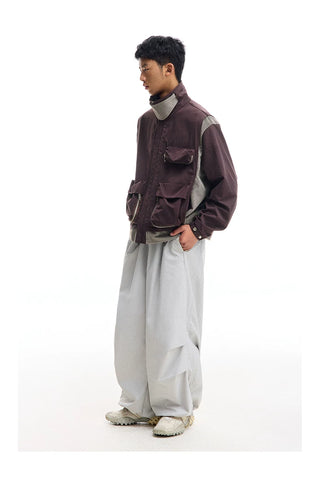 [CONP] Multi-pocket Spliced Jacket