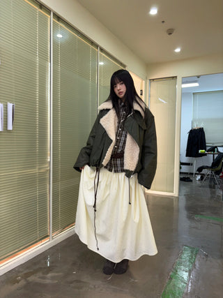 [NeverSeez] Jacquard Voluminous Skirt