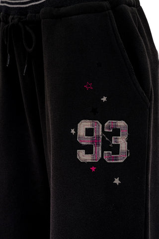 [Moromoro2] Distressed Star Applique  Sweatpants
