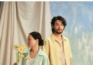 [CULTUM] Linen Cuban Collar Shirt