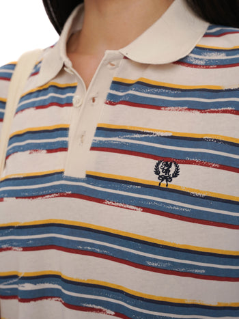 [moromoro2] Striped Crop T-Shirt