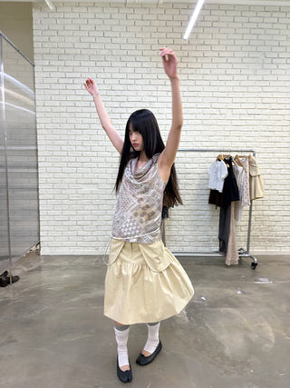 [NeverSeez] A-line Utility Skirt