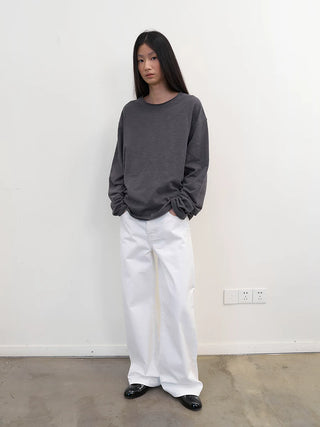 [NeverSeez] Slub Cotton Long Sleeve T-shirt