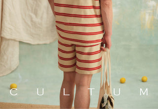 [CULTUM] Striped Cuban Collar Shirt