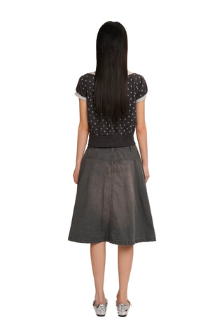 [moromoro2] Ribbed Zip-Up Short Sleeve