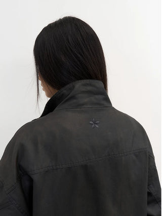 [NeverSeez] Distressed Waxed Workwear Jacket