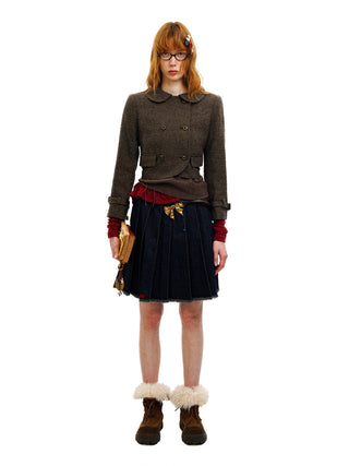 [Moromoro2] Houndstooth Doll Collar  Blazer/Skirt