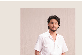 [CULTUM] Seersucker Cuban Collar Shirt