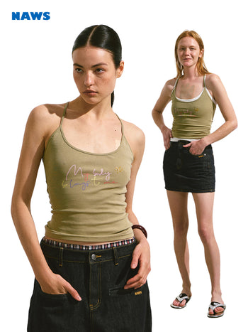 [NOTAWEAR] Knitted Cami Top