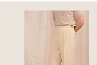 [CULTUM] Wrinkle-Free Seersucker Pleated Pants