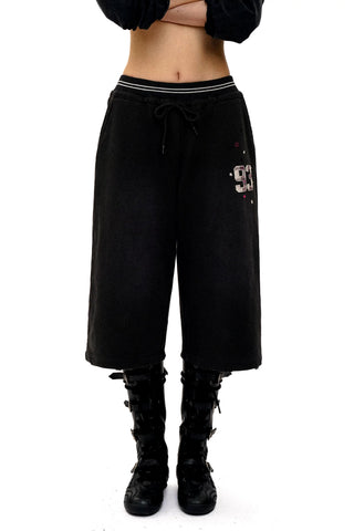 [Moromoro2] Distressed Star Applique  Sweatpants