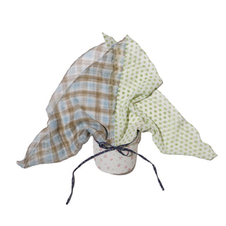 [Moromoro2] Floral Patchwork Bow Hat