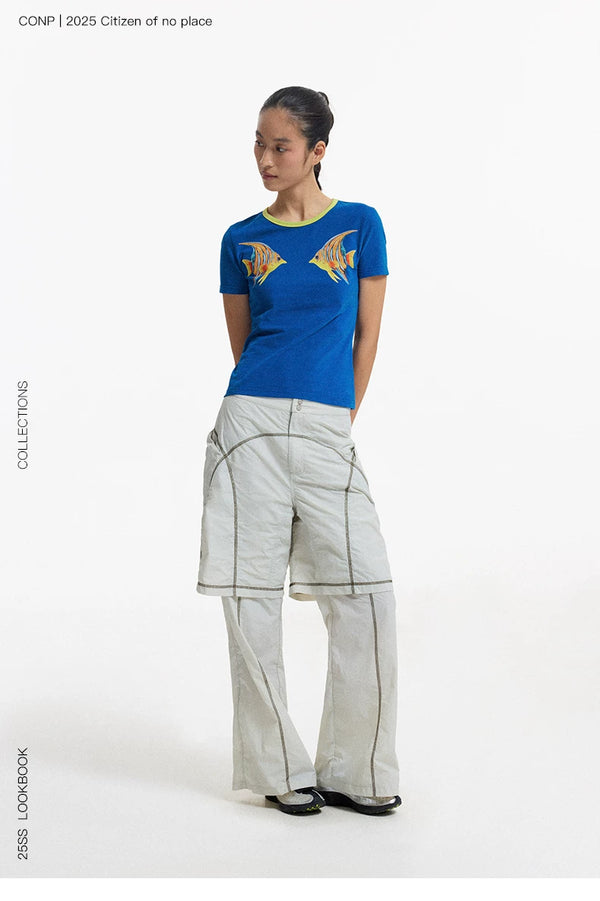 [CONP] Kissing Fish Printed T-shirt