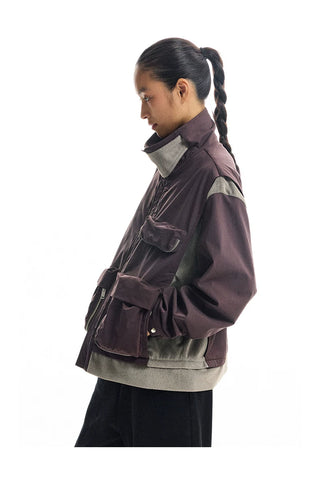 [CONP] Multi-pocket Spliced Jacket