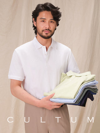 [CULTUM] Solid Color Polo Shirt