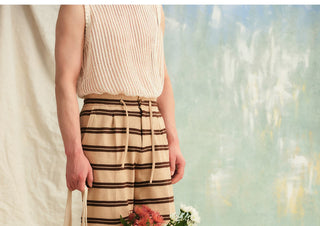 [CULTUM] Striped Knit Shorts
