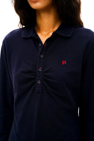 [Moromoro2] Embroidered Polo Top