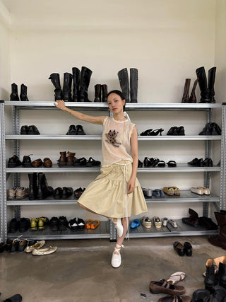 [NeverSeez] A-line Utility Skirt