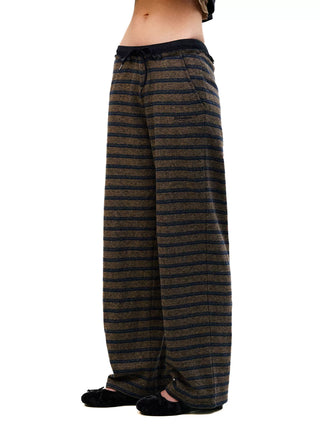 [Moromoro2] Tencel Linen Striped  Sweatshirt/Pants