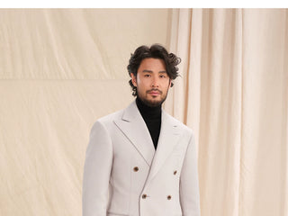 [CULTUM] Double-breasted Peak Lapel Suit Set
