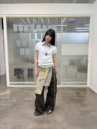 [NeverSeez] Lyocell-Wool Solid T-Shirt