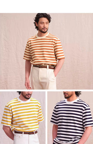 [CULTUM] Stripe Short-Sleeve Tee