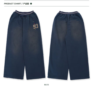 [Moromoro2] Distressed Star Applique  Sweatpants