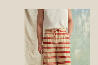 [CULTUM] Striped Knit Shorts