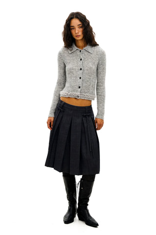 [Moromoro2] Wool Blend Collar Cardigan