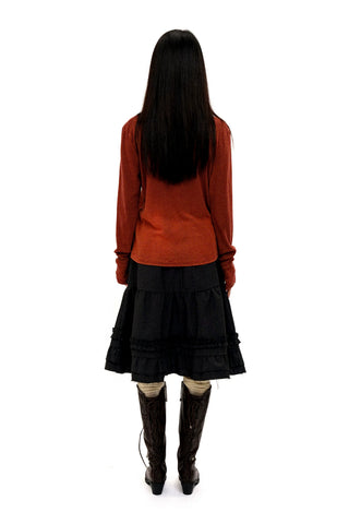 [Moromoro2] Gradient Striped Thumb Hole  T-shirt