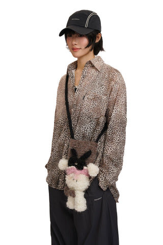 [moromoro2] Leopard Print Shirt