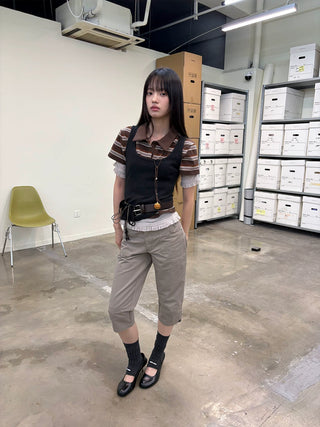 [NeverSeez] Slim Cropped Pants