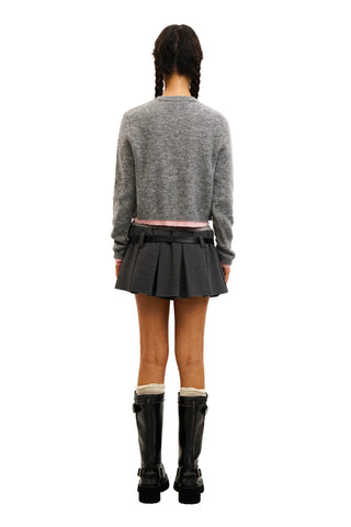 [Moromoro2] Gray Pink Diamond Cardigan