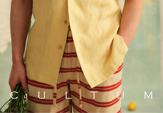 [CULTUM] Linen Cuban Collar Shirt