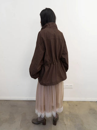 [NeverSeez] Washed Distressed Workwear Jacket