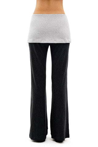 [Moromoro2] Faux Two-piece Flared Skirt  Pants