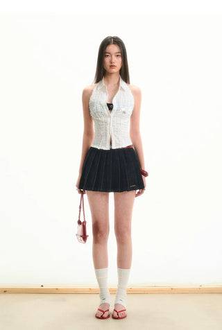 [NOTAWEAR] Pleated Denim Skirt