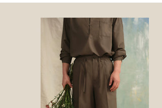 [CULTUM] Drawstring Pleated Shorts