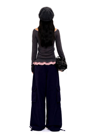 [Moromoro2] Fair Isle Faux Two-piece Top
