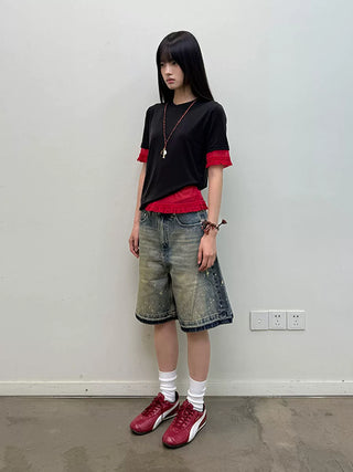 [NeverSeez] Lyocell-Wool Solid T-Shirt