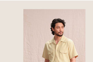 [CULTUM] Seersucker Cuban Collar Shirt