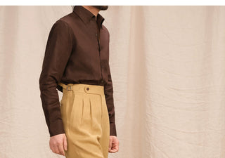 [CULTUM] Linen Double Pleated Trousers